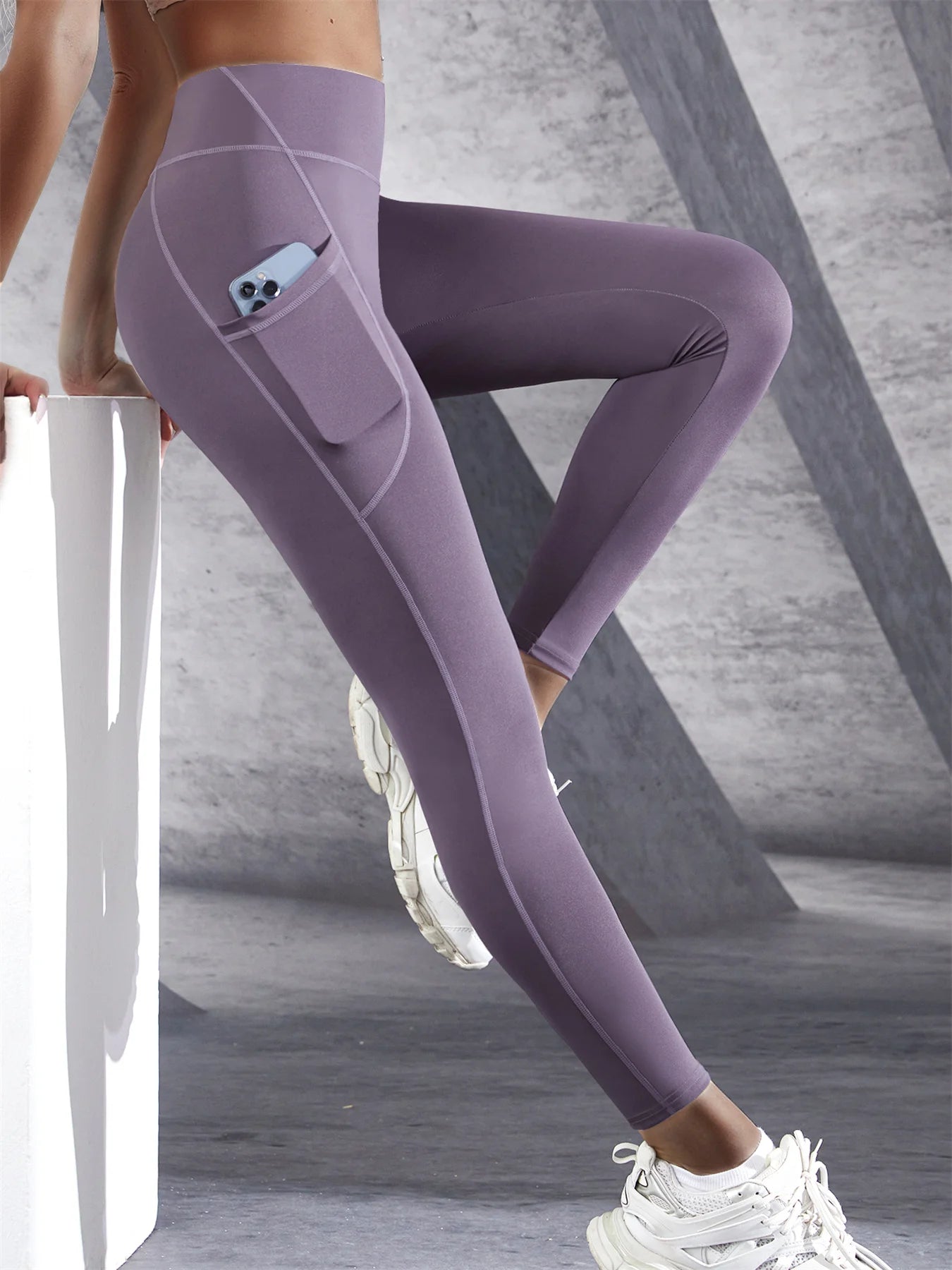 2 Tone Leggings with Pocket for Phone